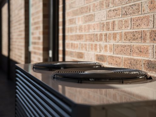 air conditioner condenser of an HVAC system